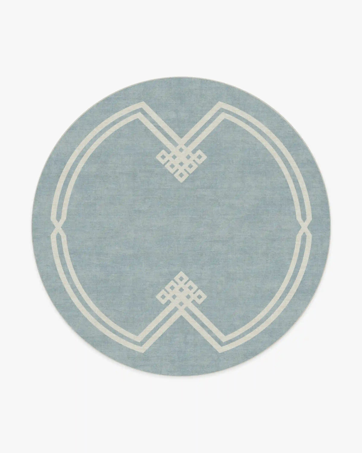 Chrysler Border Chambray Blue Rug by The Hiltons