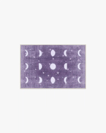 To The Moon And Back Mauve Rug by Humberto Leon