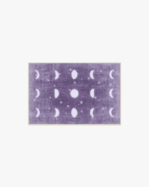 To The Moon And Back Mauve Rug by Humberto Leon