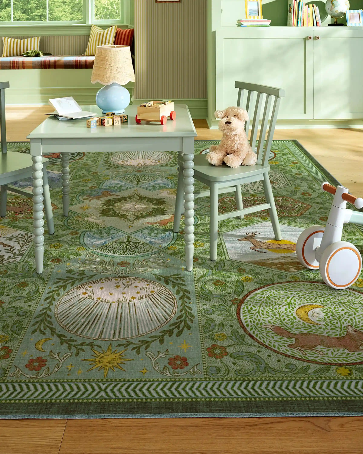 Woodland Wanderer Green Rug