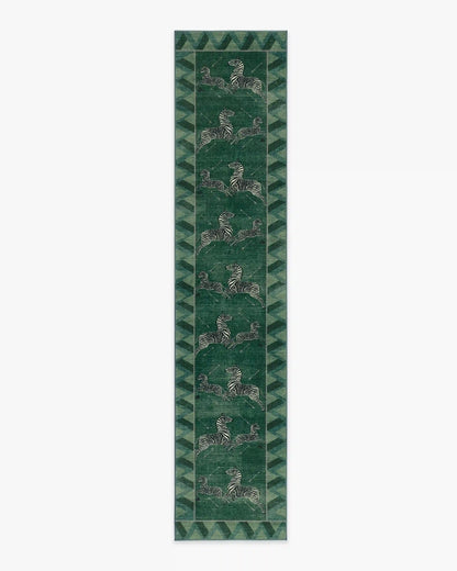 Zebras Green Rug by Scalamandré