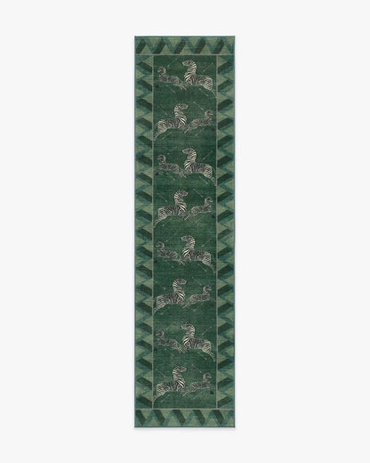 Zebras Green Rug by Scalamandré