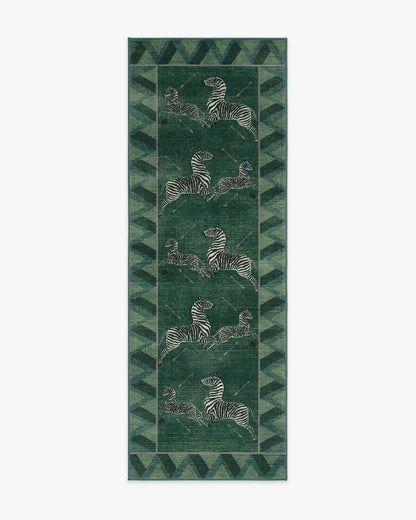 Zebras Green Rug by Scalamandré
