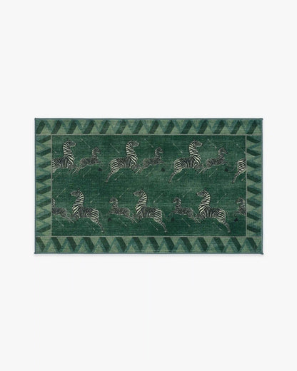 Zebras Green Rug by Scalamandré
