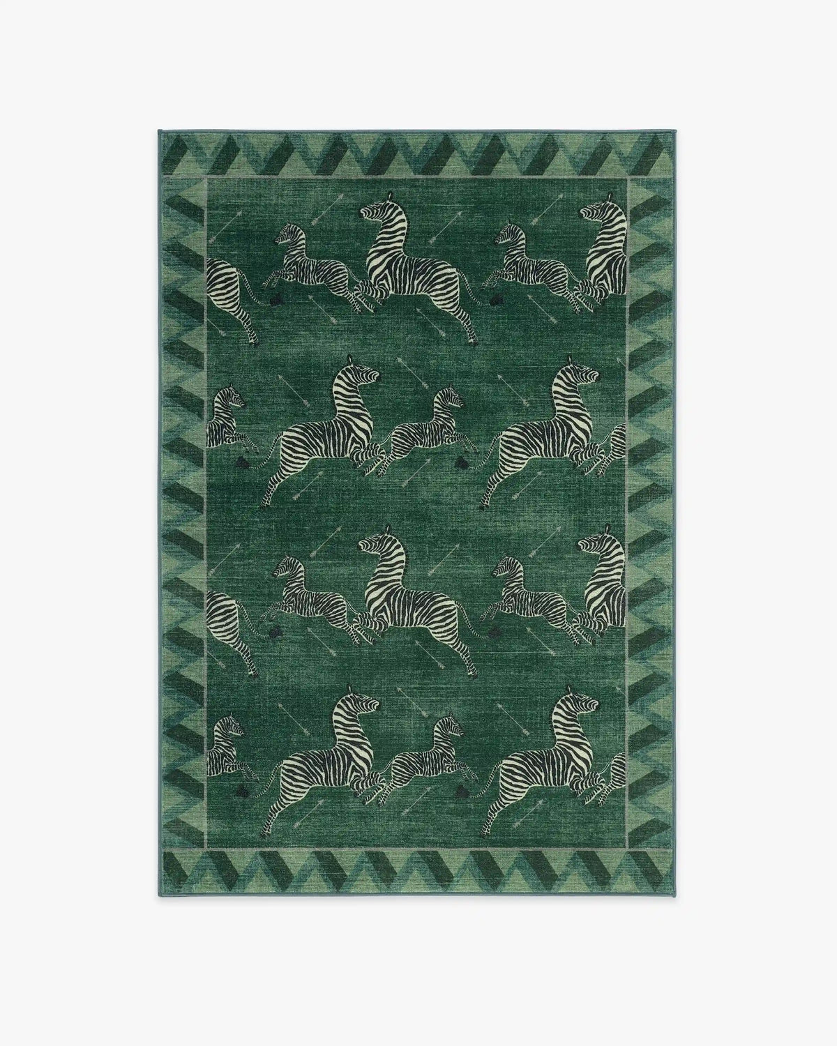 Zebras Green Rug by Scalamandré