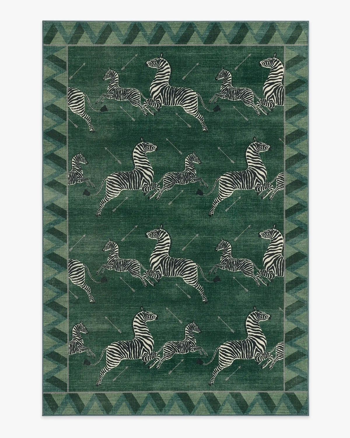 Zebras Green Rug by Scalamandré