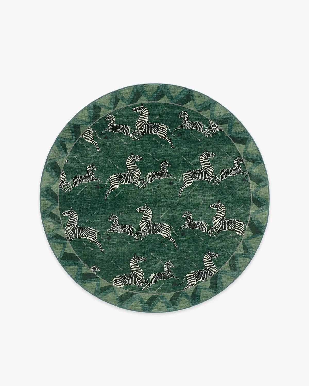 Zebras Green Rug by Scalamandré
