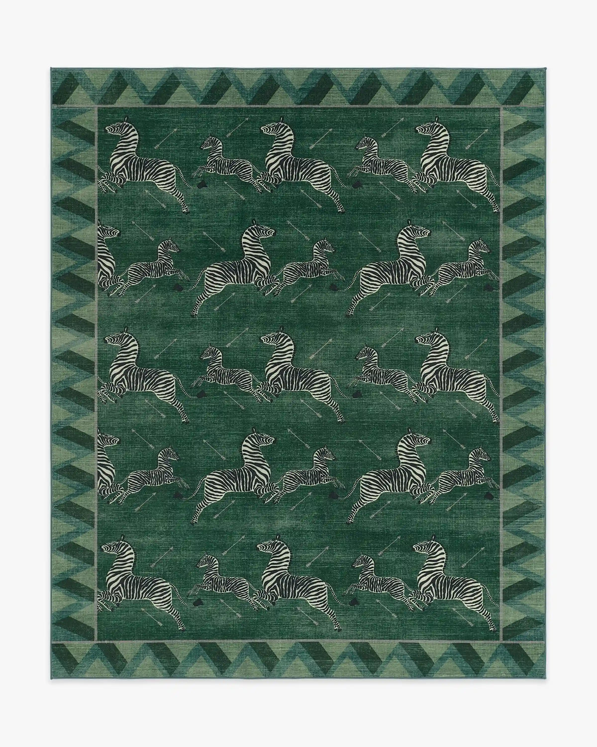 Zebras Green Rug by Scalamandré