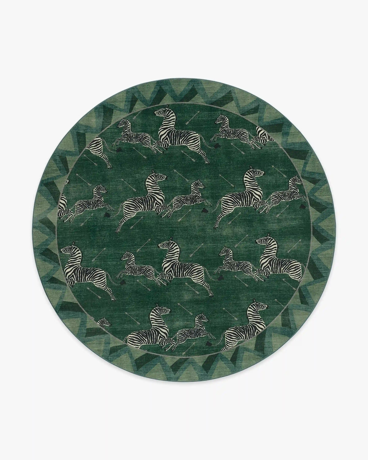 Zebras Green Rug by Scalamandré