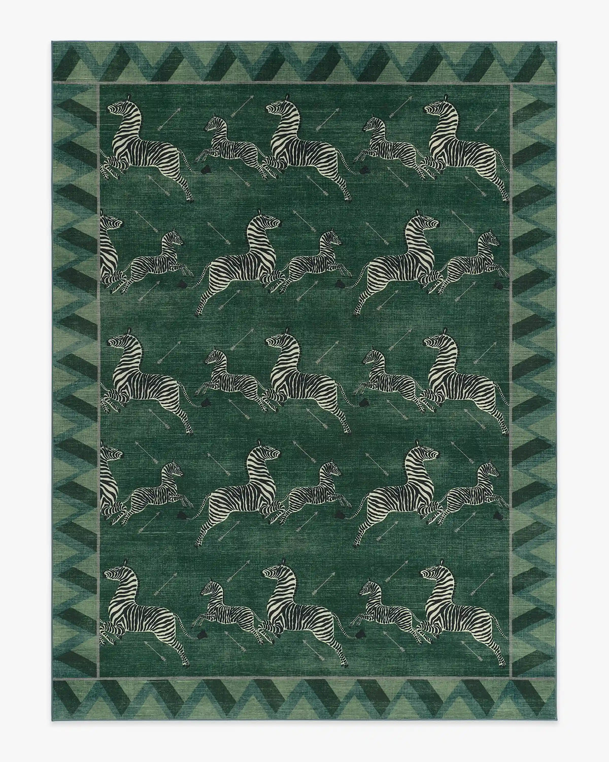 Zebras Green Rug by Scalamandré