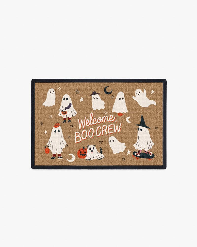 Welcome Boo Crew Coir Doormat