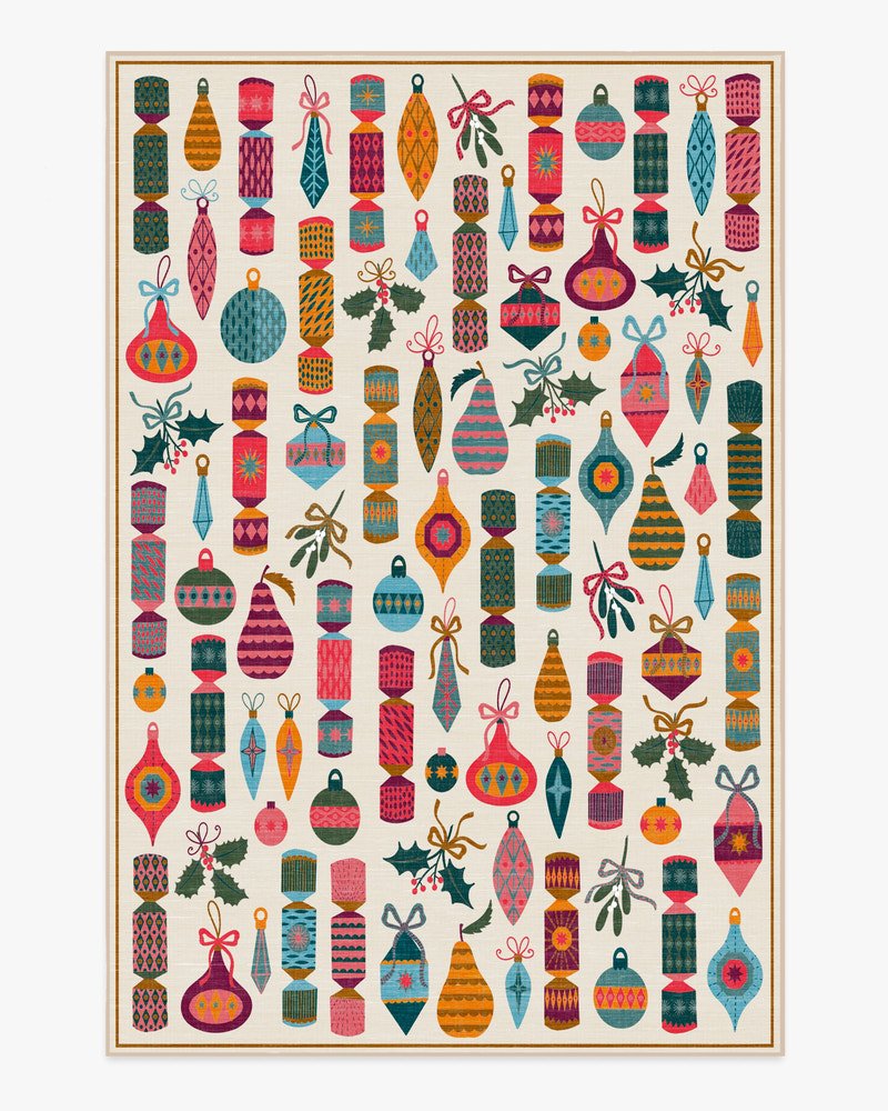 Tidings & Trimmings Cream Flatwoven Rug