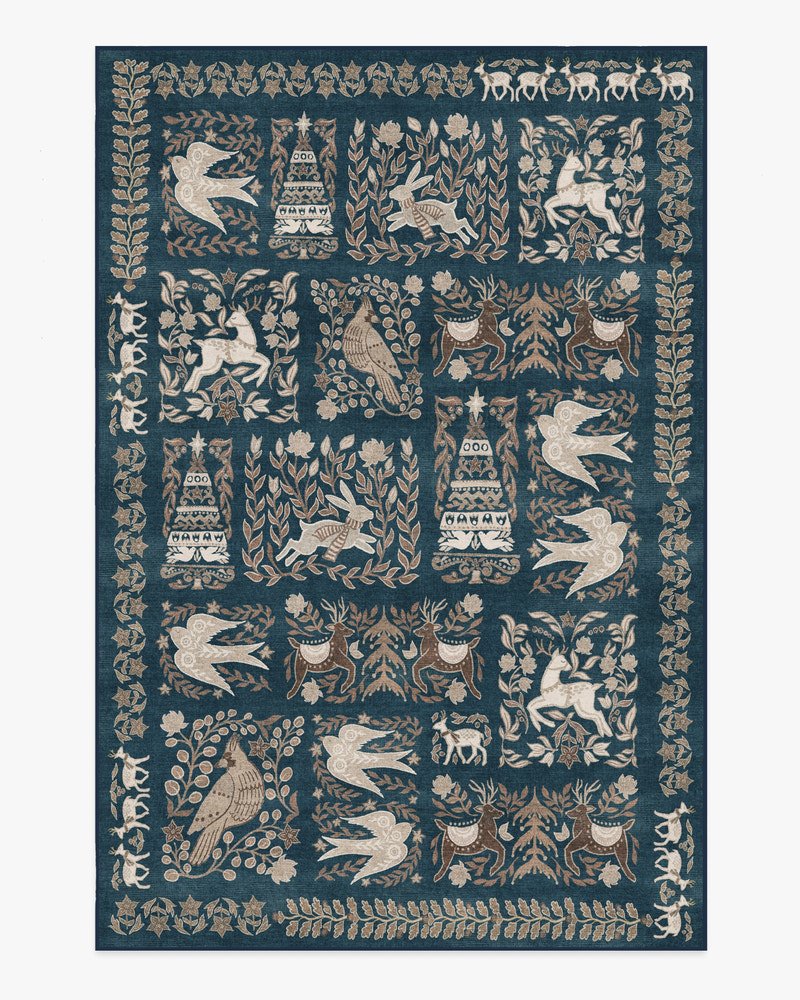 Merriweather Navy & Gold Flatwoven Rug